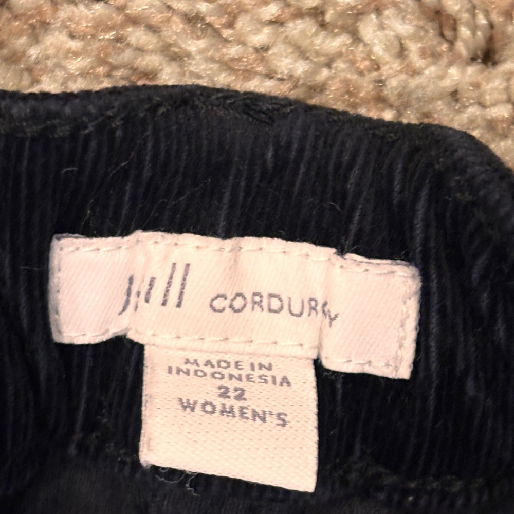 J.Jill corduroy pants women’s plus size 22 black with elastic waist cotton blend - Picture 2 of 6
